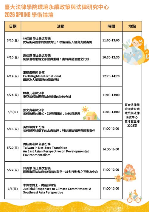 本學期中心學術論壇系列